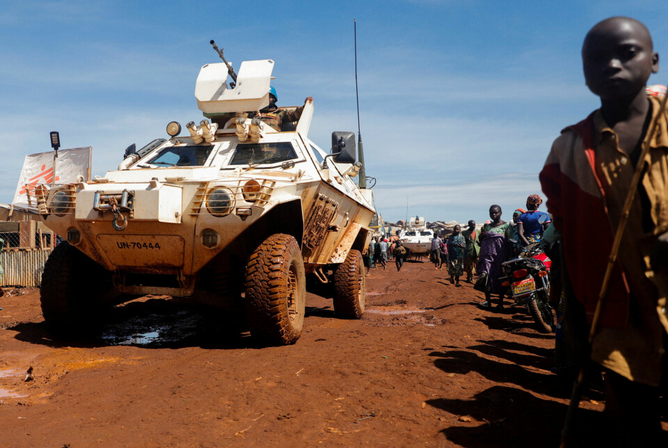 Monusco-styrker patruljerer i nærheten av et senter for internt fordrevne i Ituri-provinsen i DR Kongo.