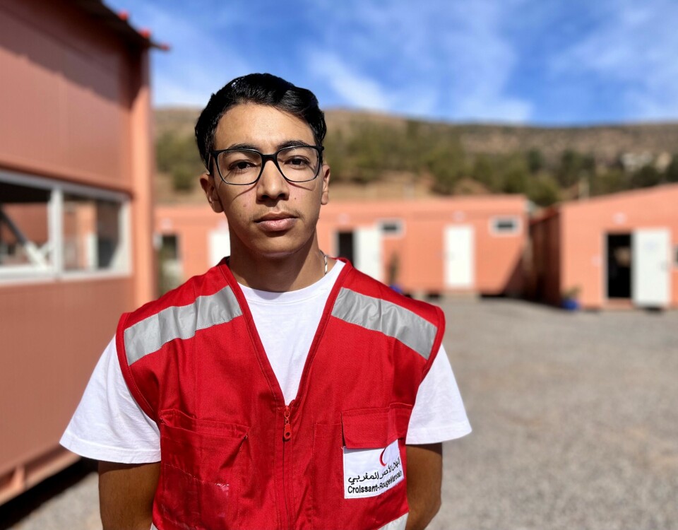 Oualid El Aharouni (23) er frivillig i Marokkos Røde Halvmåne.