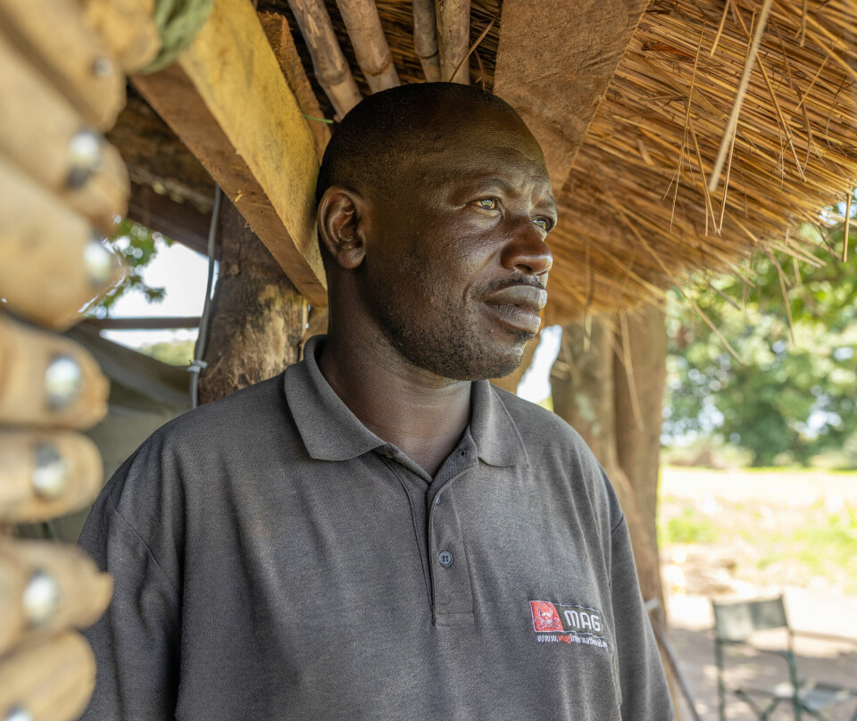 Victor Amule har de siste 17 årene vært ansvarlig for å sprenge bomber, landminer og andre eksplosiver som ligger spredd ut over Sør-Sudans enorme landområder.