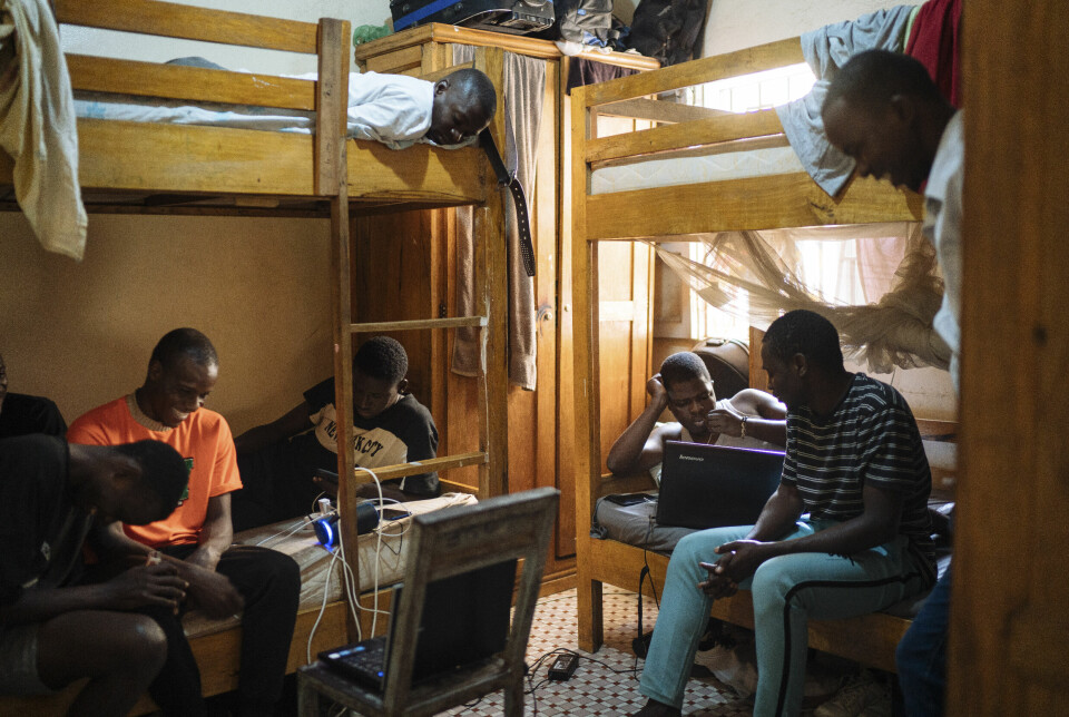Universitetsstudenter på et internat i Senegals hovedstad Dakar.