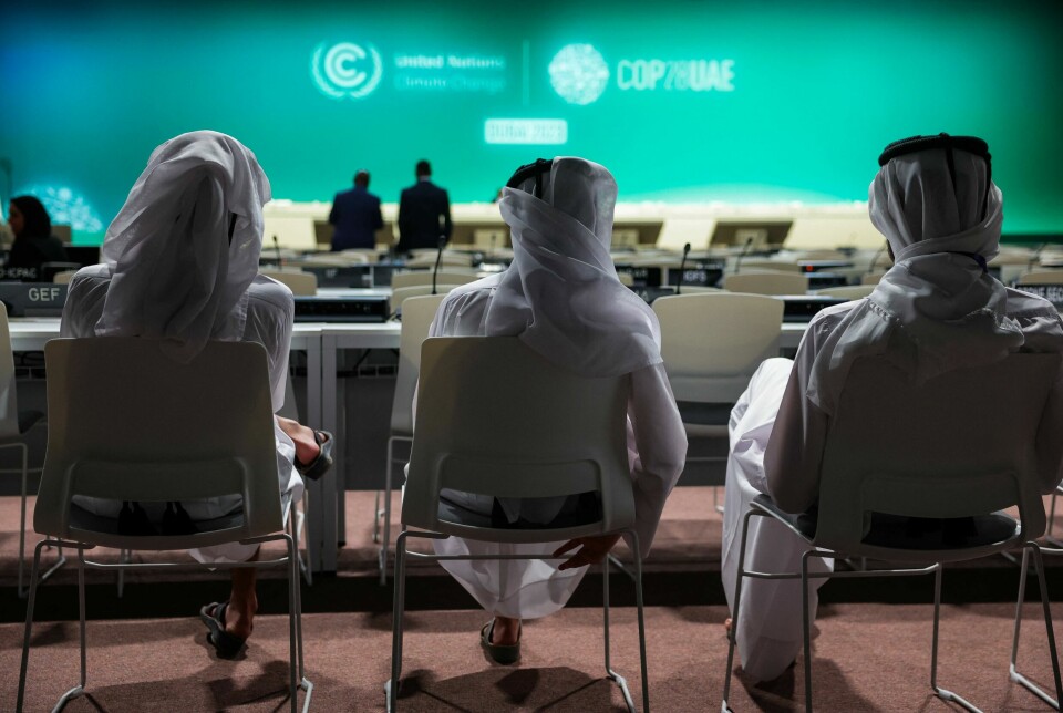 Deltakerne under FNs klimatoppmøte i Dubai i De forente arabiske emirater, som varer fram til 12. desember.
