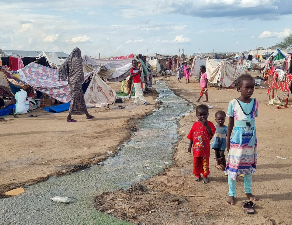 Det bor omkring 20 000 mennesker i provisoriske telt i flyktningleiren Renk nord i Sør-Sudan, ifølge UNHCR.