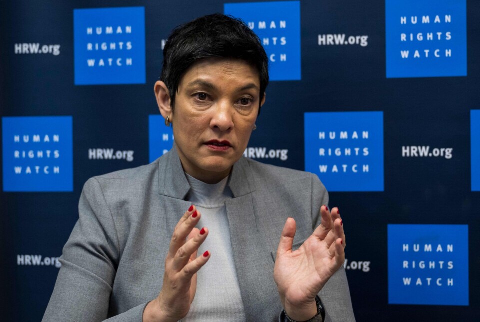 Tirana Hassan, Direktør for menneskerettsorganisasjonen Human Rights Watch, la frem rapporten i New York i går.