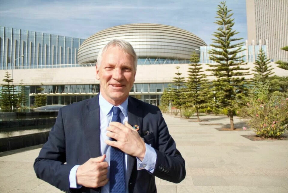 Morten Aasland var ambassadør for Norges delegasjon til Den afrikanske union (i bakgrunnen) i Addis Abeba fra 2018–2020. I dag leder han delegasjonen til FN i Roma.