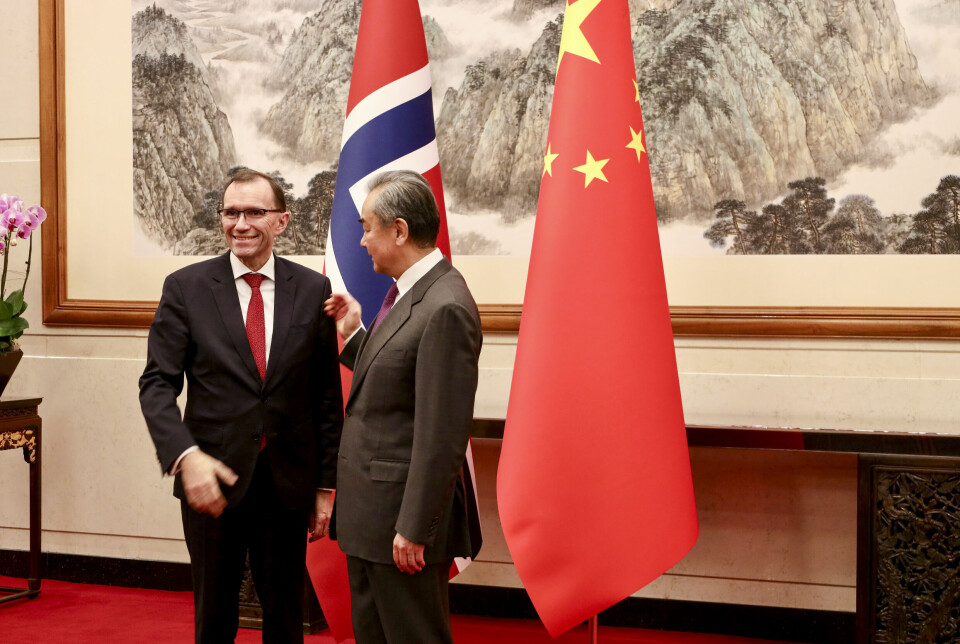 Norges utenriksminister Espen Barth Eide (Ap) møtte Kinas utenriksminister Wang Yi i Beijing forrige uke.