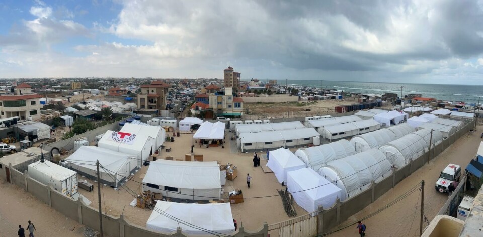 Feltsykehuset i Rafah. Bildet er tatt mandag 13. mai.