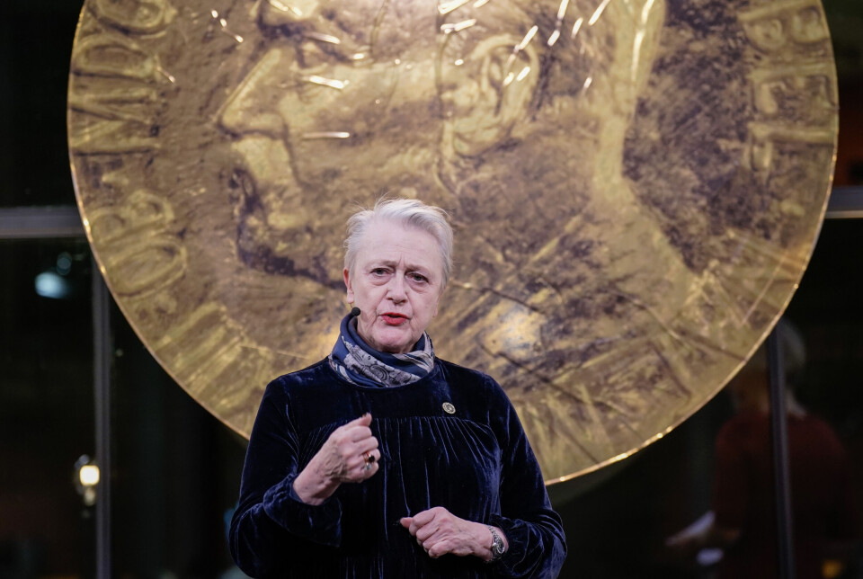 Berit Reiss-Andersen på åpningen av fjorårets fredsprisutstilling KVINNE – LIV – FRIHET på Nobels Fredssenter i Oslo.