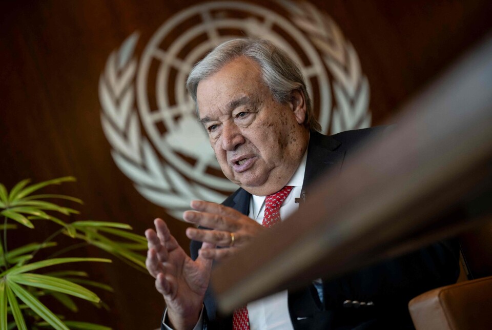 FNs generalsekretær António Guterres i organisasjonens hovedkvarter i New York 16. september 2024.