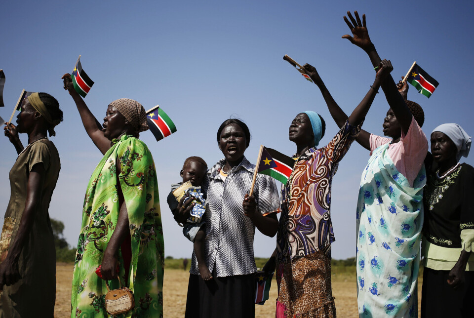 Sør-Sudan har ikke hatt nasjonale valg siden selvstendigheten i 2011. Bildet viser kvinner før en folkeavstemning i det omstridte området Abyei mellom Sudan og Sør-Sudan i 2013, men denne avstemningen var verken nasjonal eller bindende.