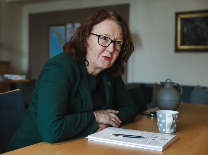 Statssekretær i Utenriksdepartementet, Bjørg Sandkjær fra Senterpartiet.