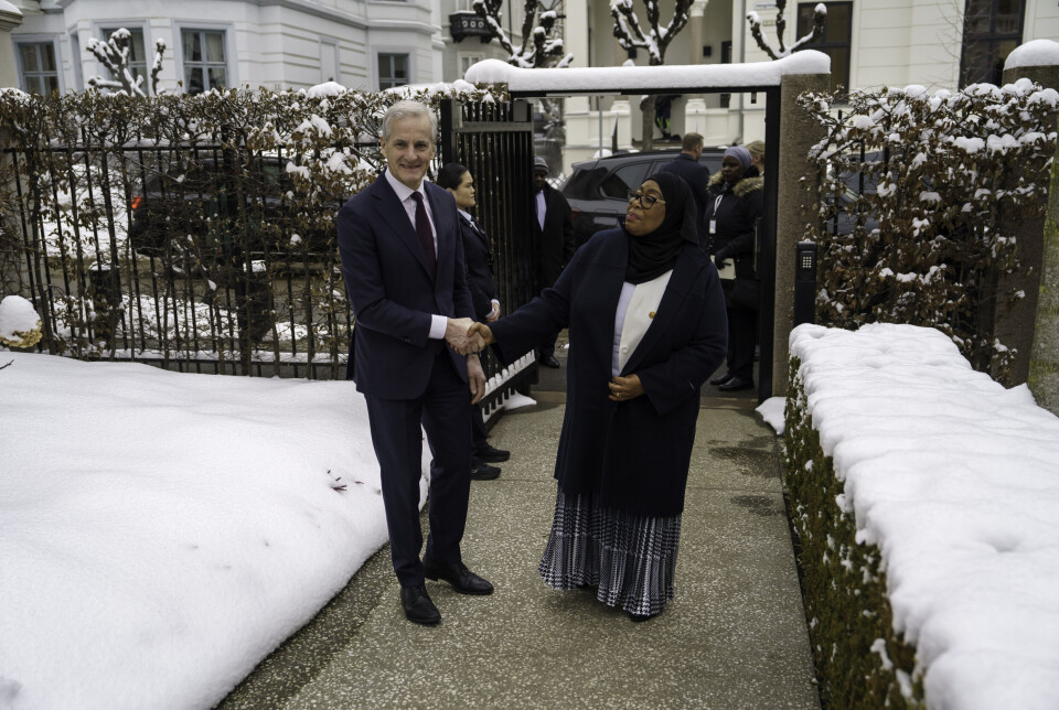 Tanzanias president Samia Suluhu Hassan har besøkt en rekke land etter at hun overtok som landets leder i 2021. I februar i år var hun i Norge. Her møter hun statsminister Jonas Gahr Støre til samtale i statsministerboligen.