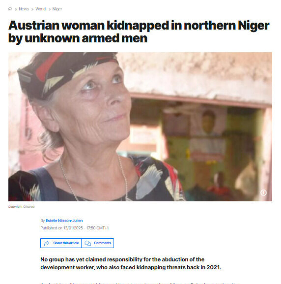 Kidnappingen omtales i en rekke internasjonale medier.