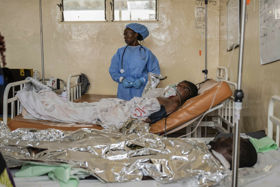 Folk som har blitt såret i kampene mellom M23-opprørere og kongolesiske væpnede styrker får behandling på Cbeca Ndosho-sykehuset i Goma.