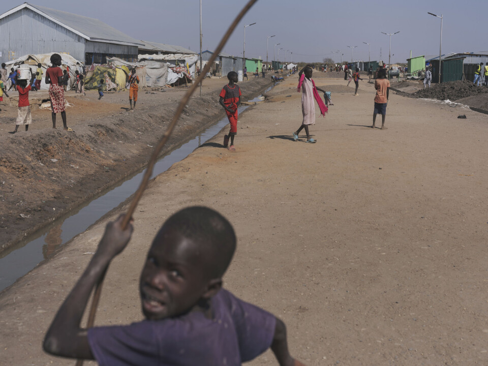 Det er mange barn i transittleiren. De fleste har kommet hit med mødrene sine, andre har kommet alene.