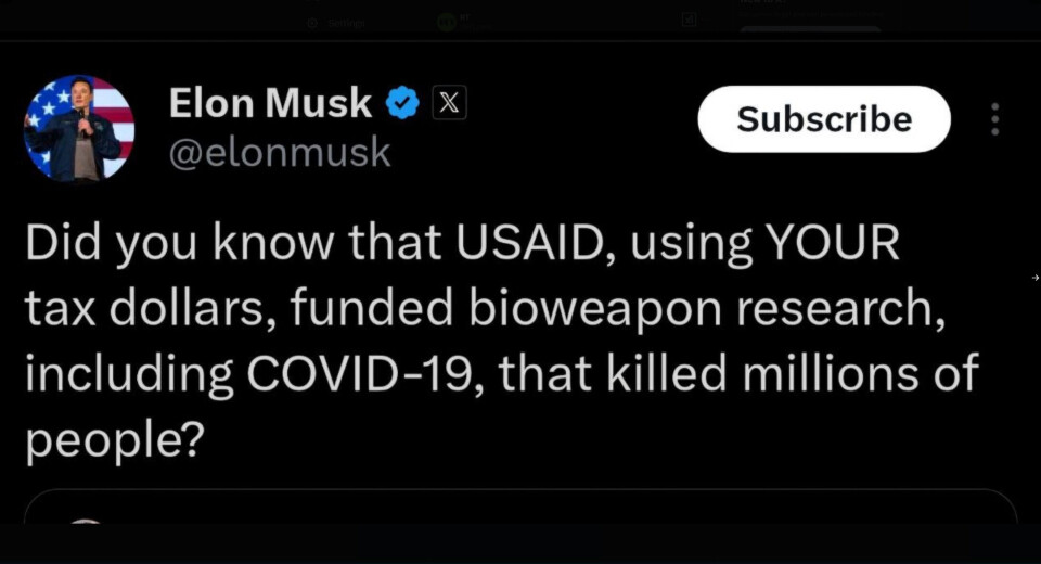 Musk om USAID: – Kan ikke fikses og må legges ned