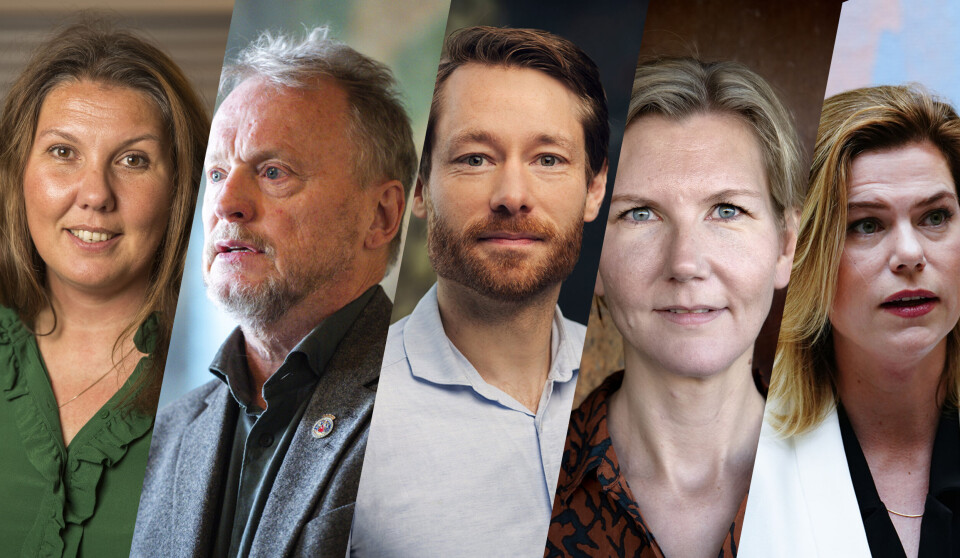 Kilder mener Gry Larsen (t.v.), Raymond Johansen, Håvard Mokleiv Nygård, Marianne Marthinsen og Jette F. Christensen er aktuelle for stillingen som ny Norad-direktør.