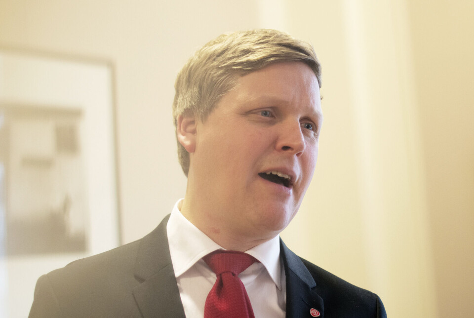 Åsmund Aukrust, utviklingsminister for Arbeiderpartiet.
