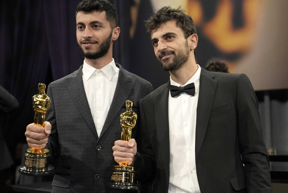 Yuval Abraham og Basel Adra, to av de fire regissørene av den dels norskproduserte «No Other Land»-dokumentaren mottok Oscar for filmen