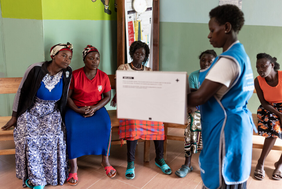 Et møte om familieplanlegging i Kabarole i Uganda i regi av organisasjonen MSI.