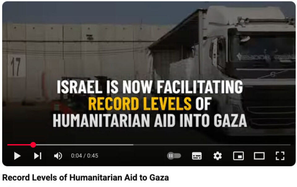 En video publisert på det israelske utenriksdepartementets offisielle YouTube-kanal.