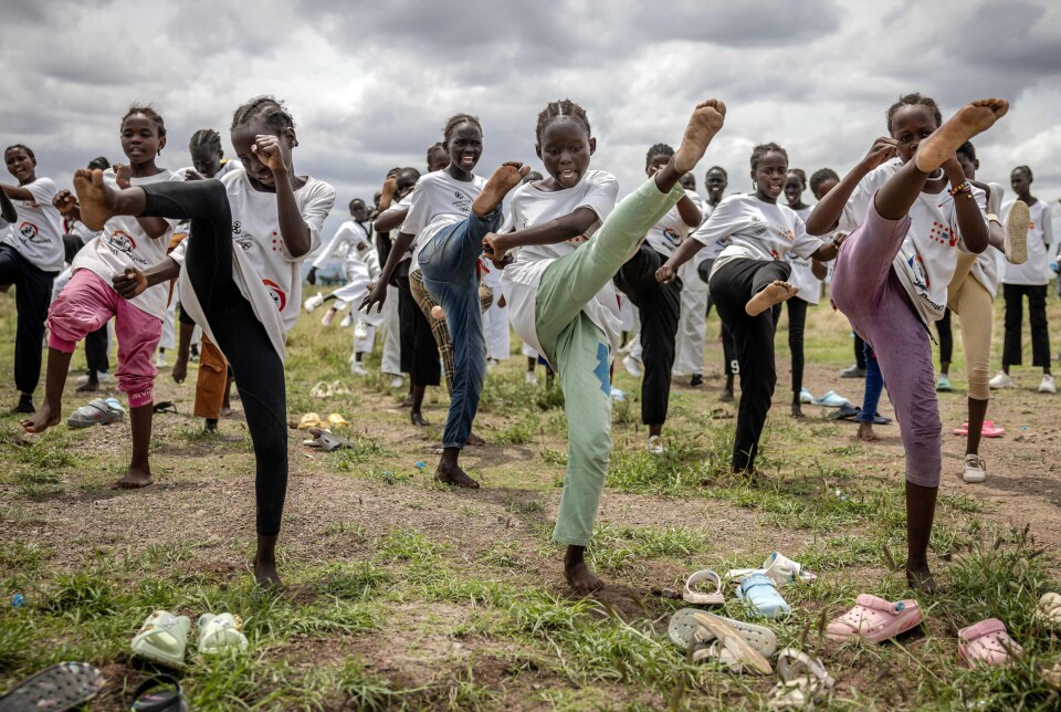 I Kakuma-leiren i Kenya, som drives av kenyanske myndigheter og FN, tilbys taekwondo-trening to ganger i uken for å gi flyktninger et lite avbrekk fra en ellers tøff hverdag.