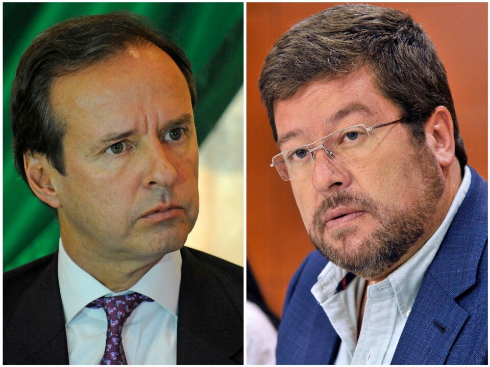 Samuel Doria Medina (t.h.) og Jorge Quiroga leder på meningsmålingene før presidentvalget i Bolivia 17. august. Begge tilhører høyresiden og ventes å møtes i en andre valgomgang i oktober, noe som vil avslutte to tiår med venstreorientert regjering.