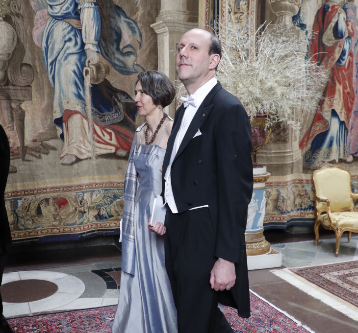 Rachel Glennerster med ektemannen Michael Kremer under Nobelpris-galaen i Stockholm i 2019, da Kremer vant Nobelprisen i økonomi.