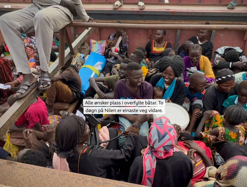 Fra reportasjen der Afrika-korrespondent Tjørhom besøkte flyktningleiren Renk i Sør-Sudan.