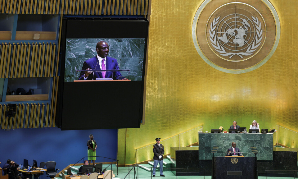Kenyas president William Ruto talte til FN 24. september.