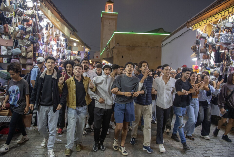 Flere hundre har blitt pågrepet og skadet i voldelige protester i marokkanske byer de siste dagene. Her fra en protest i Rabat 29. september.