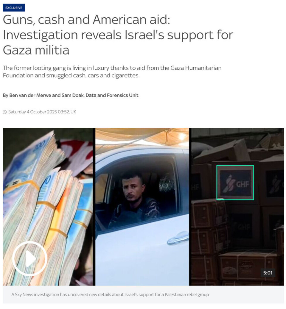 Den britiske kanalen Sky News har publisert en omfattende gransking av Popular Forces og koblinger til Israel