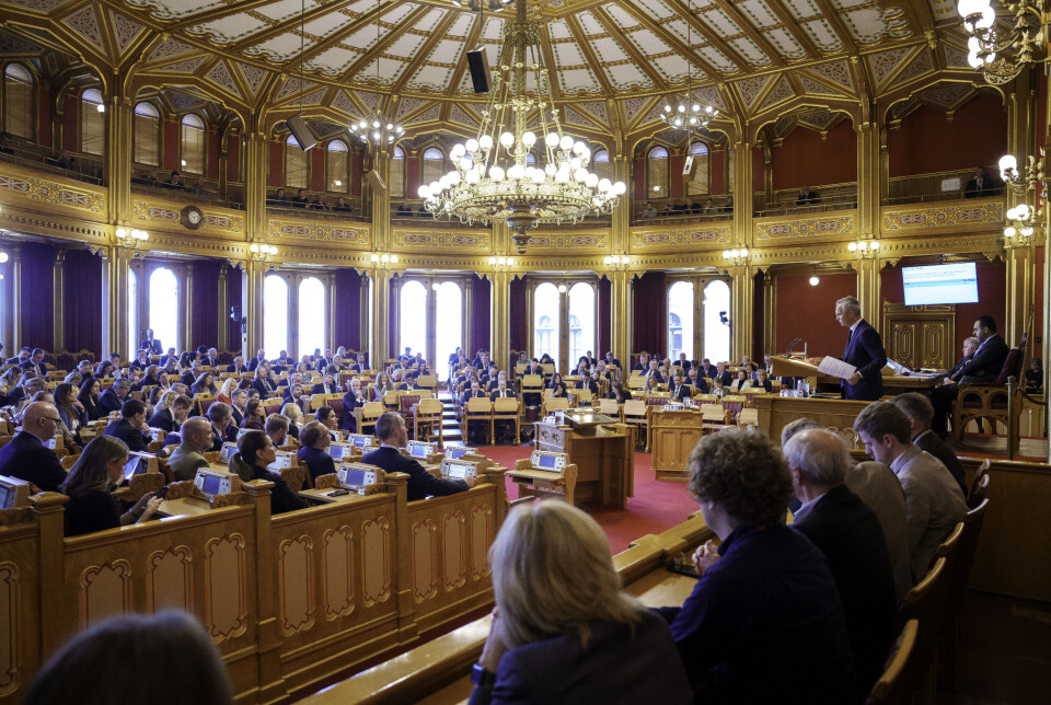 Finansminister Jens Stoltenberg (Ap) la frem statsbudsjettet for Stortinget onsdag.